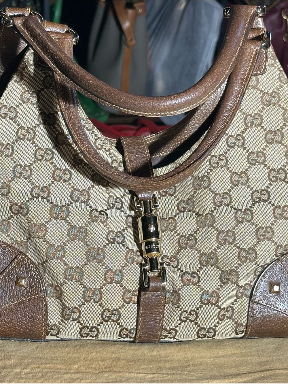 Gucci Brown Leather Shoulder Bag - Brown